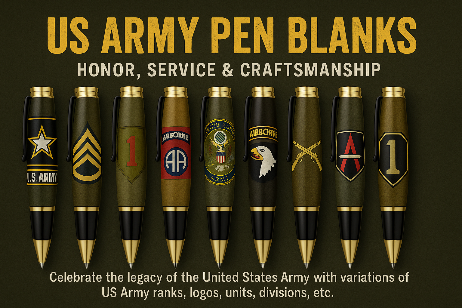 Military Pen Blanks
