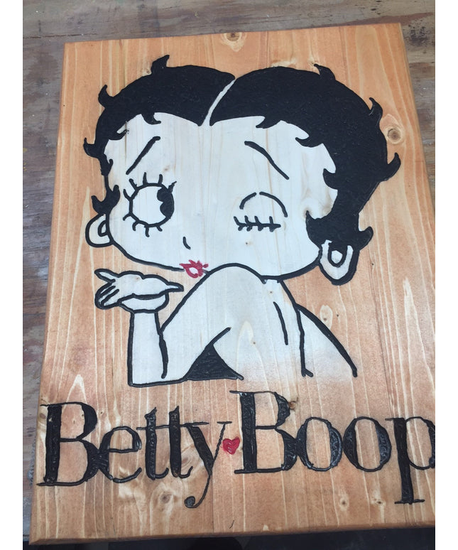 Betty Boop Hand Routed wood sign