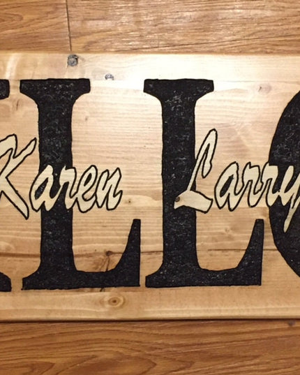 Custom Hand Routed Family Sign