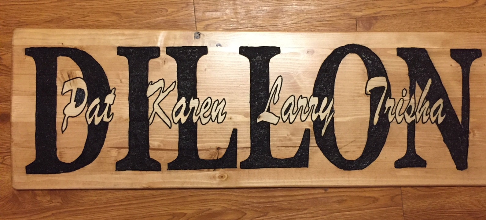 Custom Hand Routed Family Sign