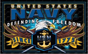 US Navy Black Background Pen Blank