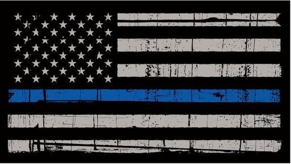 Thin Blue Line Distressed Pen Blank