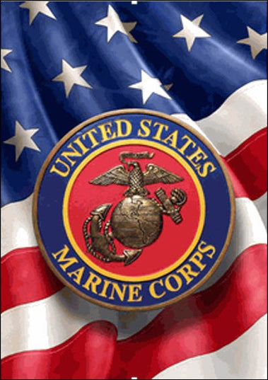 Licensed US Marine Pen Blank Flag