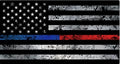 Thin Blue/Red Line Distressed Pen Blank