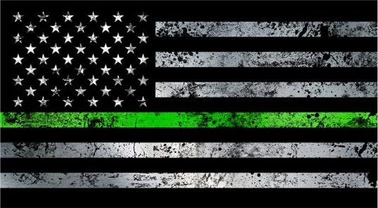 Thin Green Line Distressed