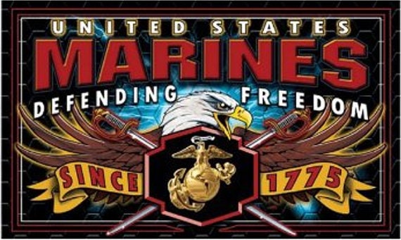 Licensed US Marine Pen Blank Black