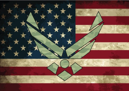Licensed US Air Force on flag