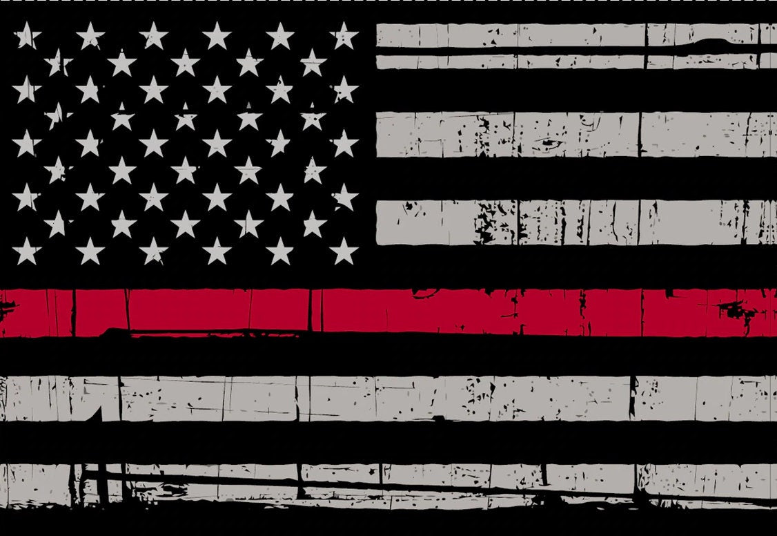 Thin Red Line Distressed