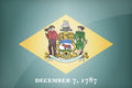Delaware State Flag Pen Blank
