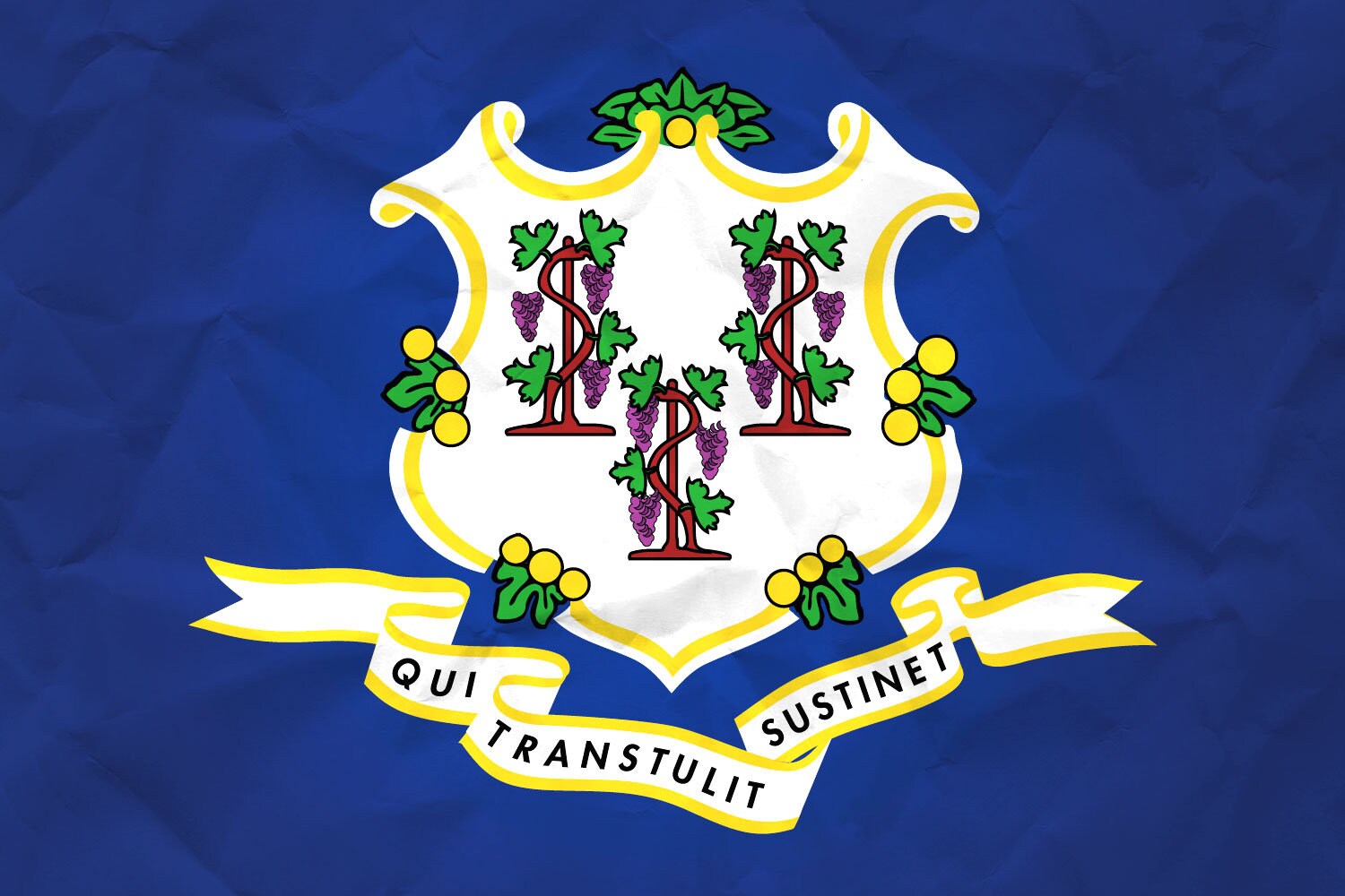 Connecticut State Flag Pen Blank