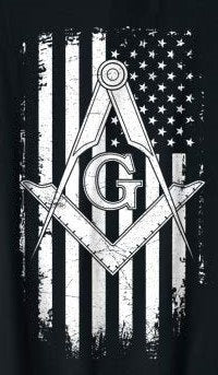 Black and White Masonic Flag