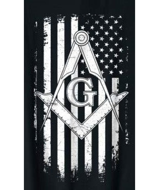 Black and White Masonic Flag