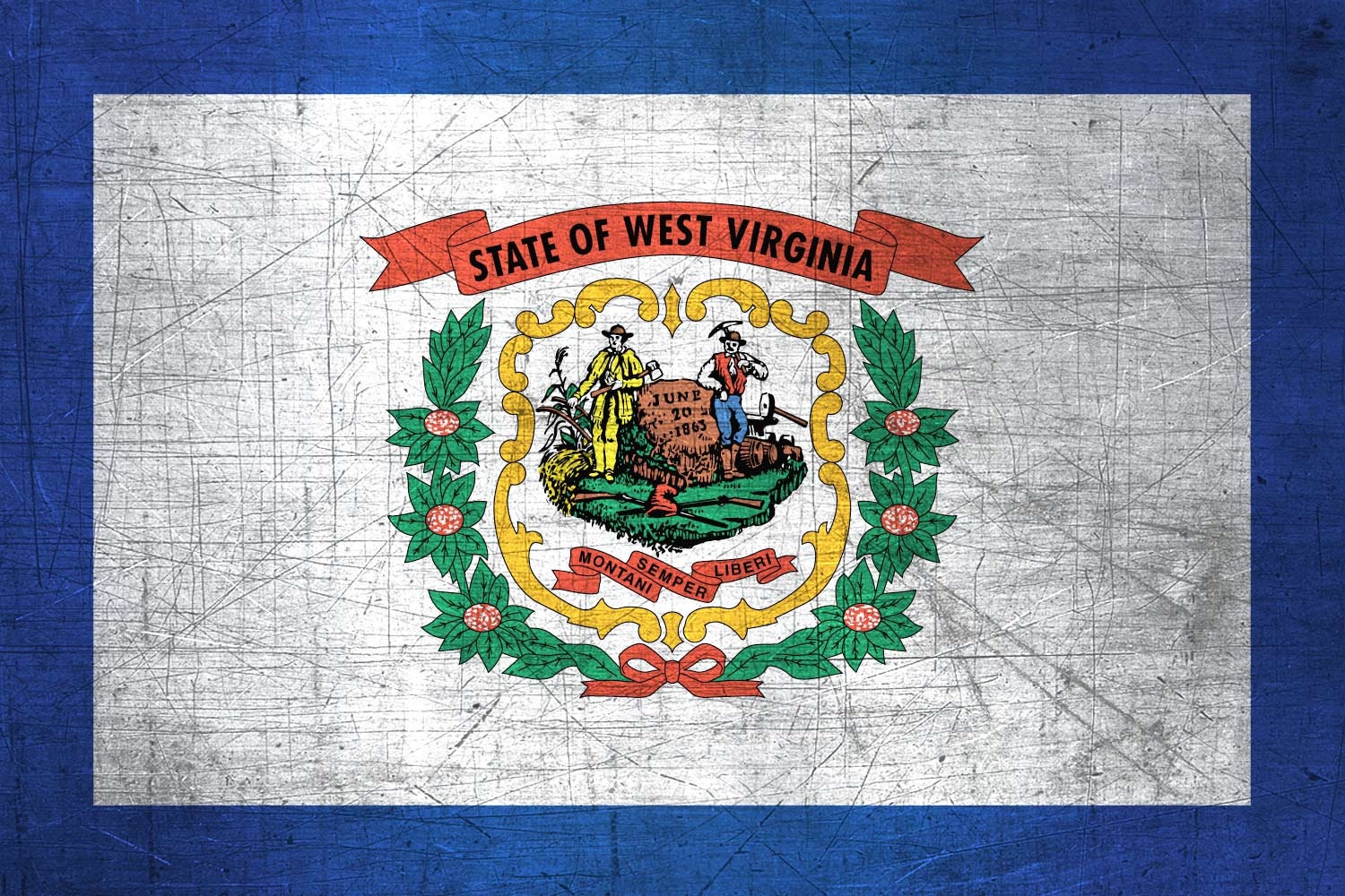 West Virginia State Flag Pen Blank