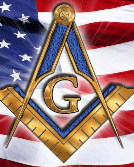 Square and Compass on US Flag