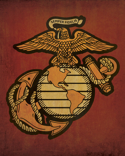 Licensed US Marine Globe Red