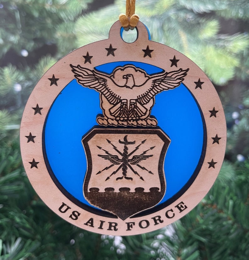 US Air Force Shield and Eagle Ornament