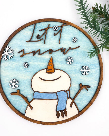 Let It snow 3D Sign