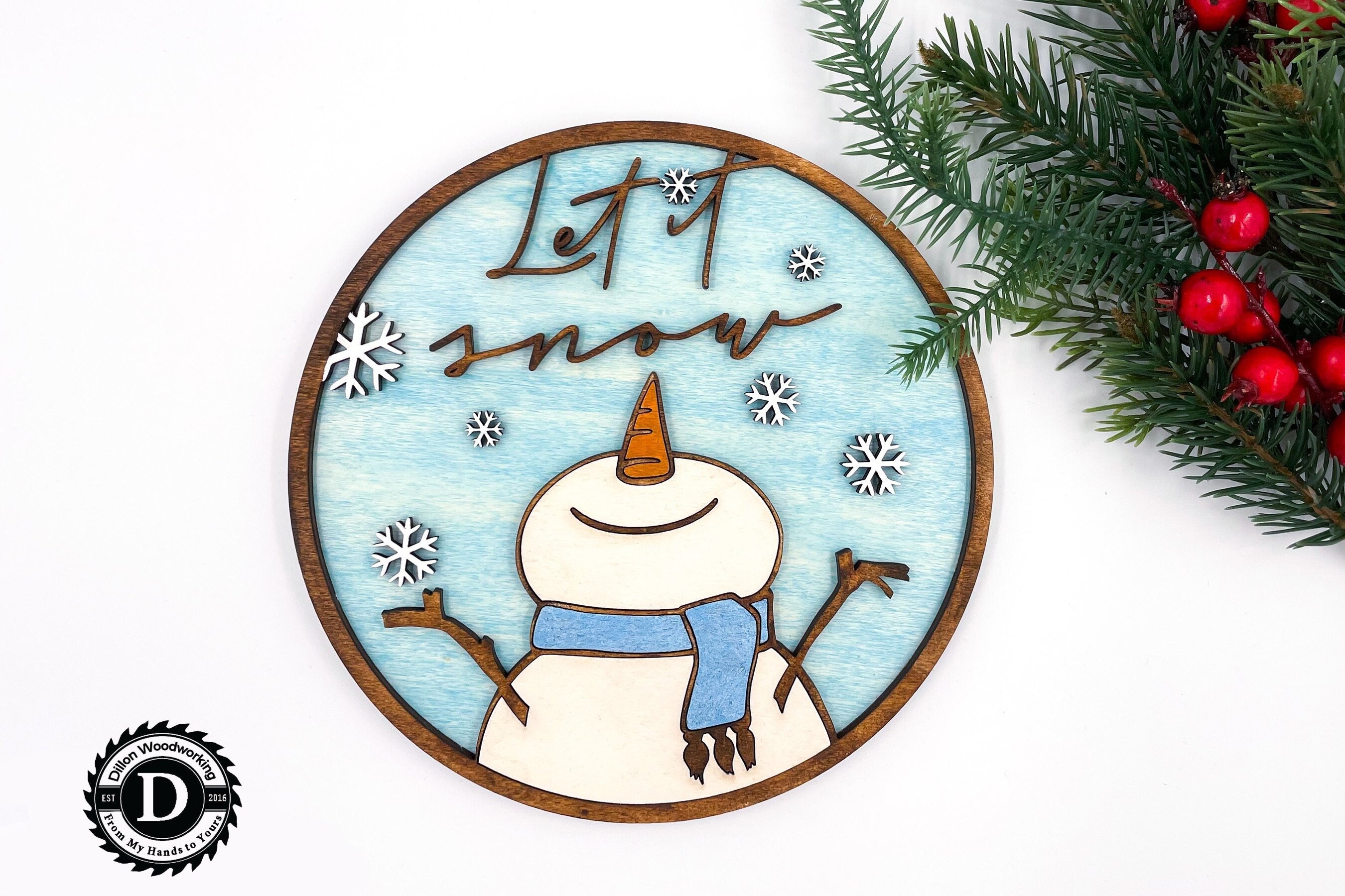 Let It snow 3D Sign