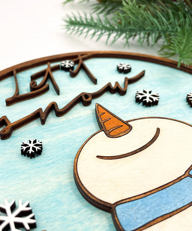 Let It snow 3D Sign