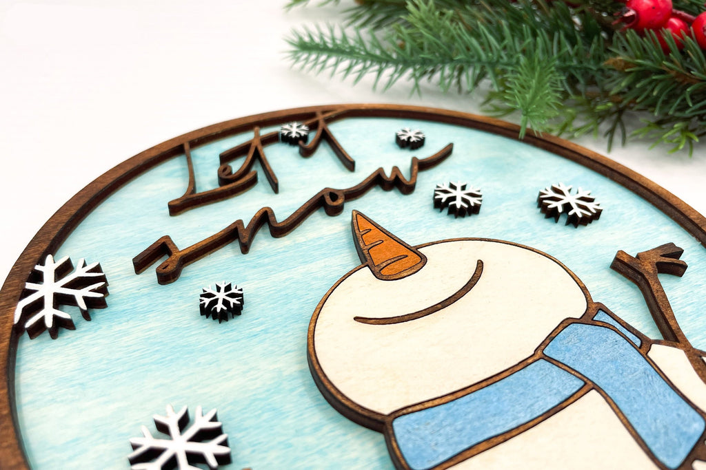 Let It snow 3D Sign