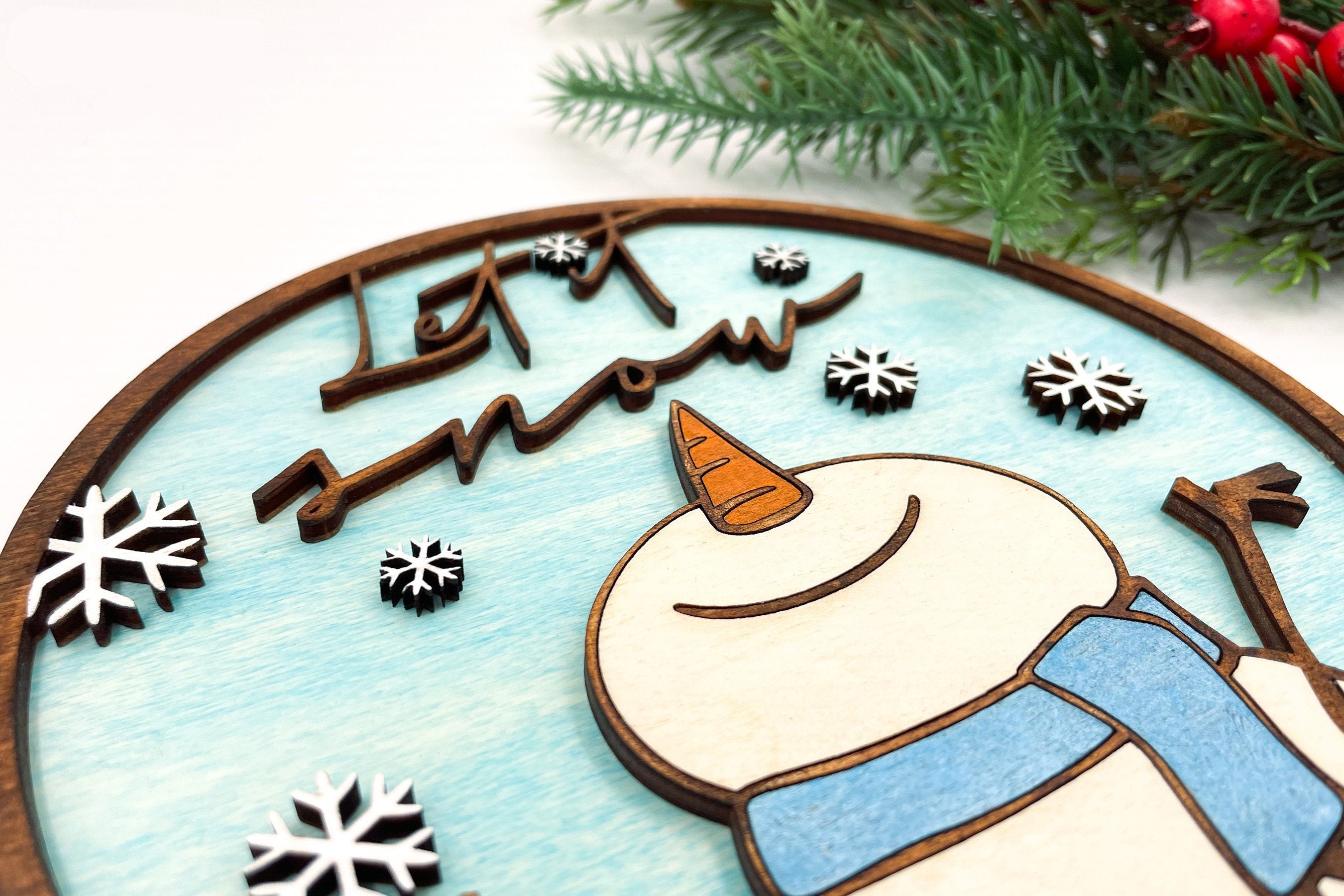 Let It snow 3D Sign