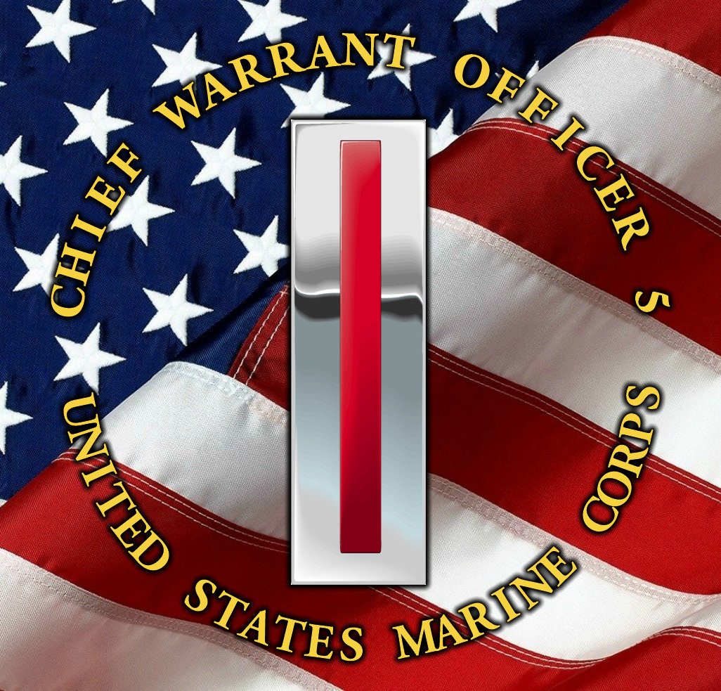 US Marine Master Chief Warrant Officer 5 on Flag