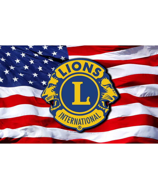Lions Club on US Flag