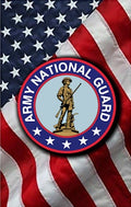 National Guard on US Flag Pen Blank
