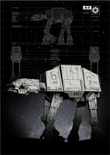 Star Wars - Ships and Blueprints (tube In Blanks)