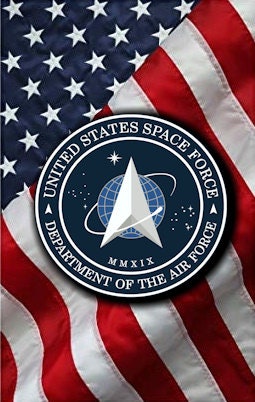 US Space Force with Flag Pen Blank