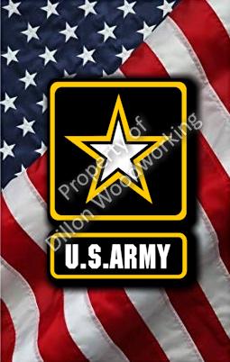 US Army on Flag Pen Blank