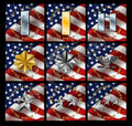 US Army Officer Ranks on Flag
