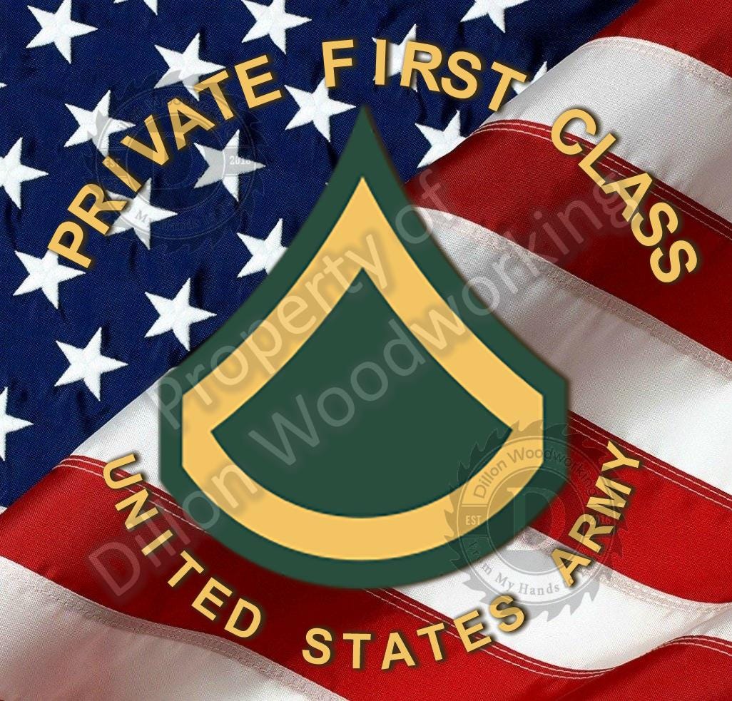 US Army Enlisted Rank Pen blanks