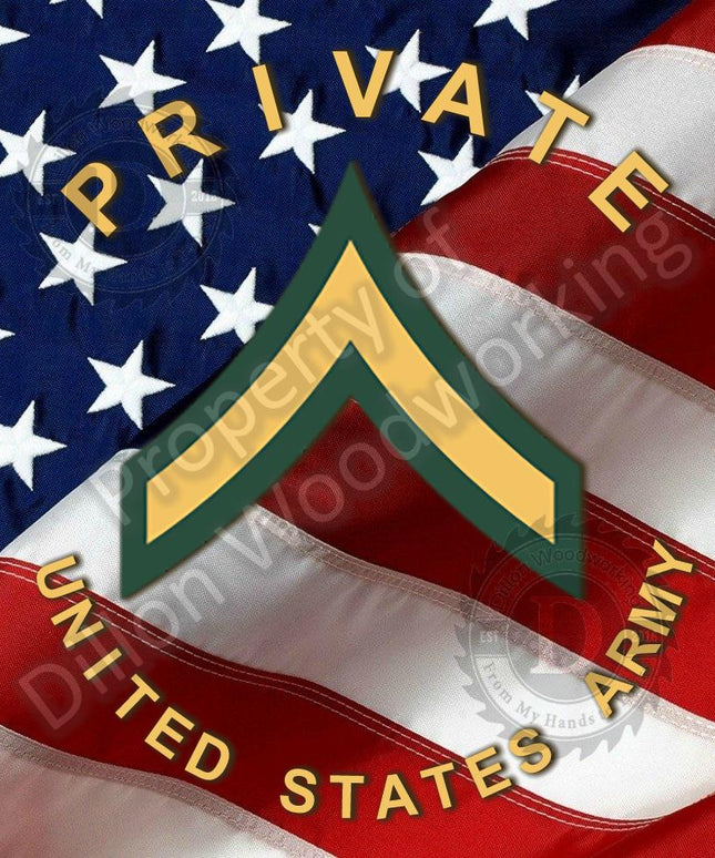 US Army Enlisted Rank Pen blanks