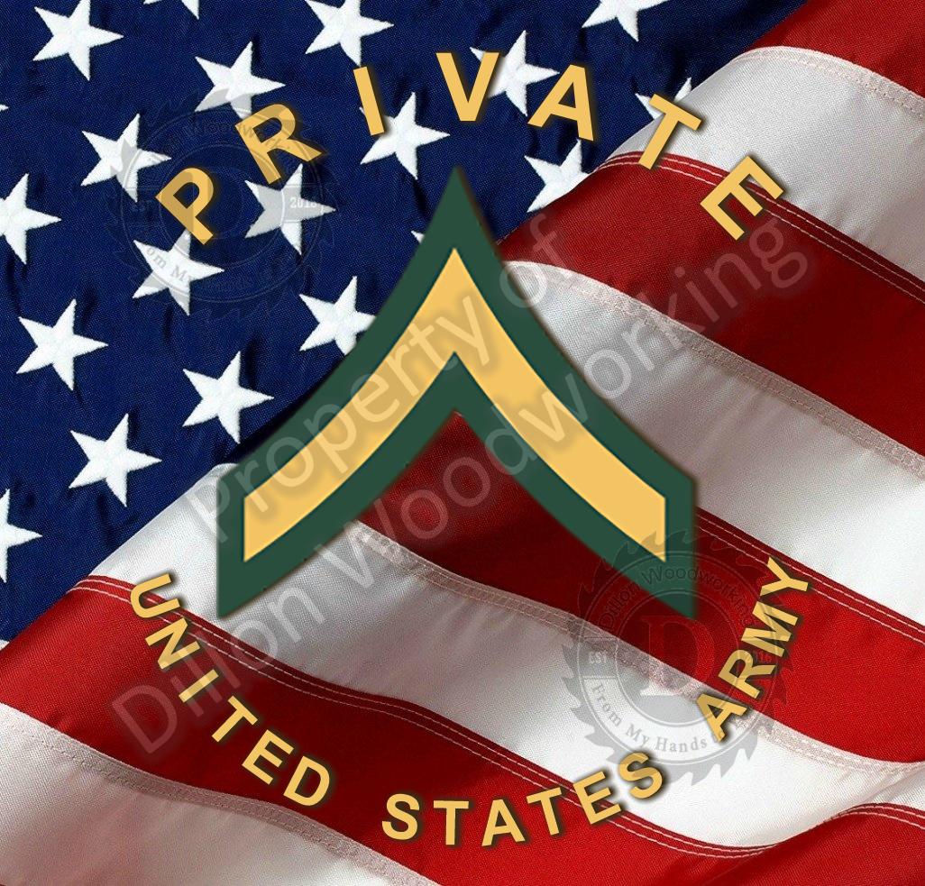 US Army Enlisted Rank Pen blanks