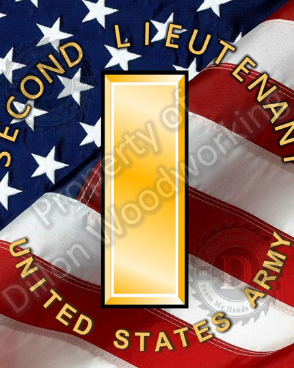 US Army Officer Ranks on Flag