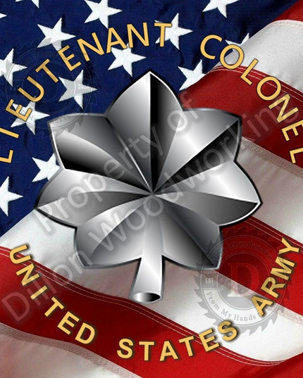 US Army Officer Ranks on Flag