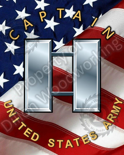 US Army Officer Ranks on Flag