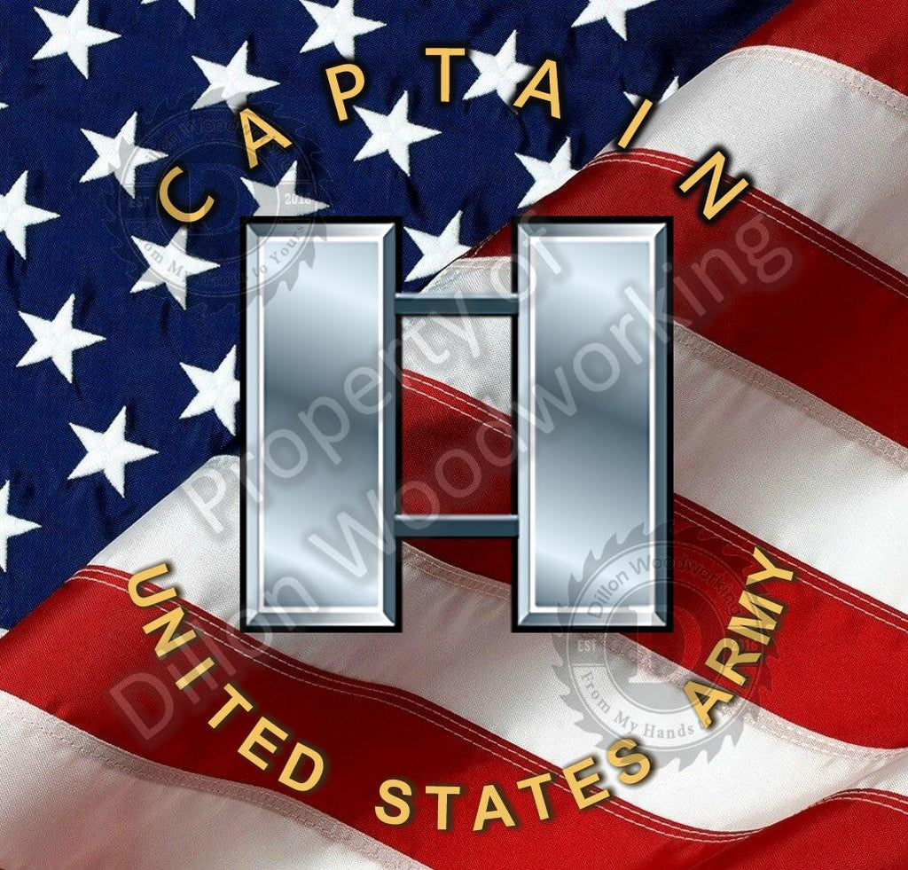 US Army Officer Ranks on Flag